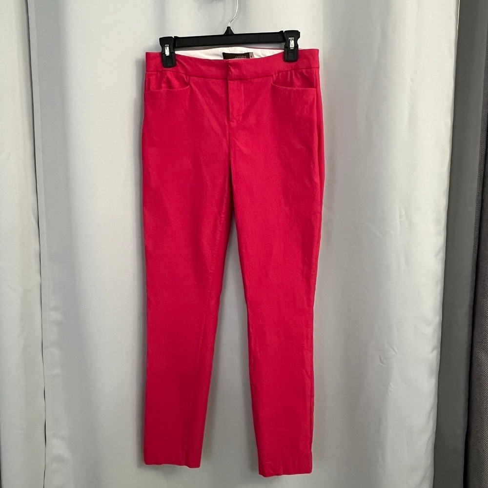 Women's Bright Pink Slim Ankle Pants
